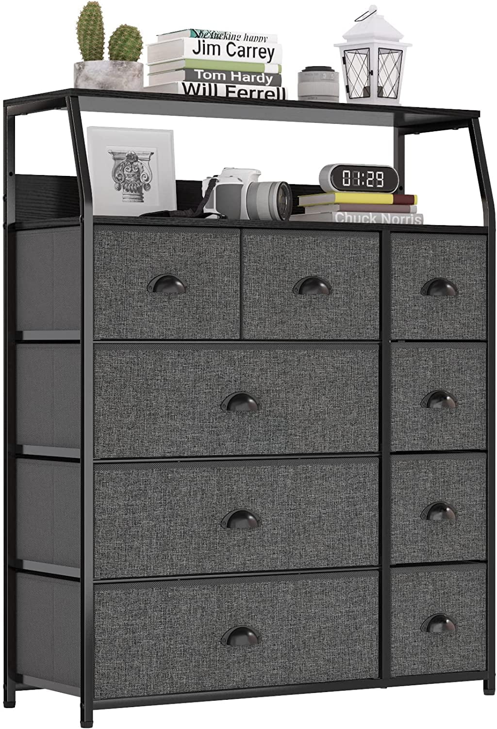 BBNBDMZ 9 Drawer Dresser Large with Shelf Tall Closet Organizer for