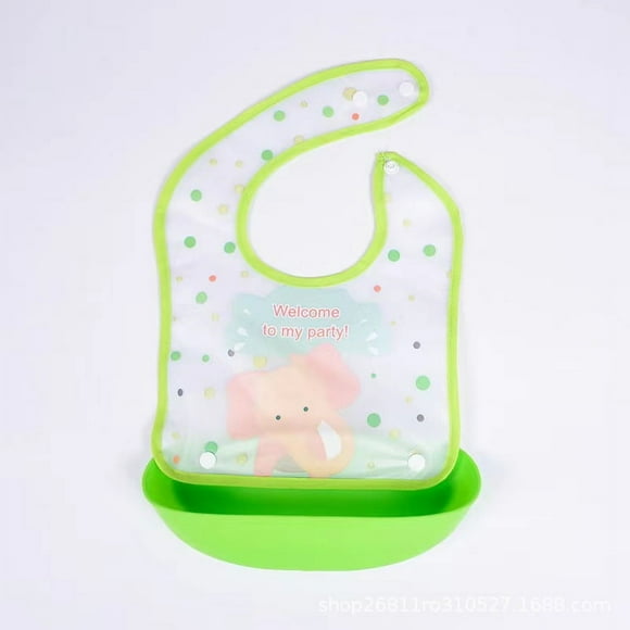 Babero de EVA de dibujos animados para bebés, babero desmontable, babero impermeable antisuciedad desechable para niños
