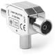 thumbnail image 2 of Todo Metal TV uno en dos Cable TV 9,5 macho a hembra enchufe de vídeo RF adaptador en T, 2 of 8