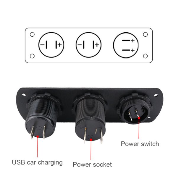 Encendedor De Cigarrillos Del Coche Adaptador de enchufe USB dual de enchufe automático de 12V a prueba de agua para barco de coche para carga de coche Likrtyny Accesorios para autos y motos