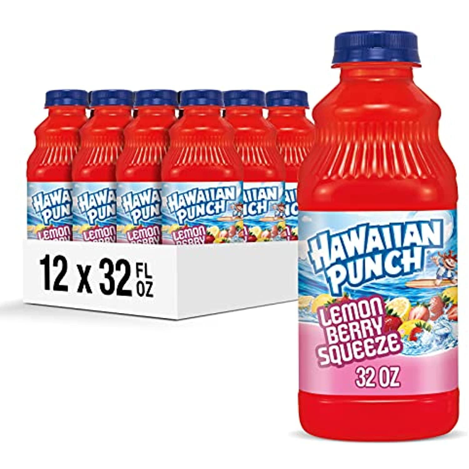 Hawaiian Punch Lemon Berry Squeeze 32 Fl Oz Bottles Pack Of 12 3438