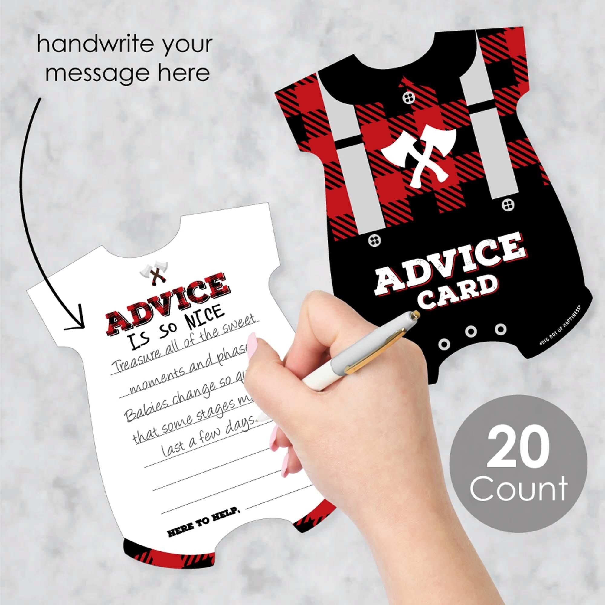 Lumberjack Diaper Raffle Tickets - Buffalo Plaid Baby Shower Game Set Of 24