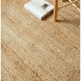 thumbnail image 4 of GRUHUM 4x6 ft, Natural Fibre Handmade Boho Charm Farmhouse Jute Cotton Area Rug Soft Braided Rug for Indoor Outdoor Kitchen Bedroom Living Room Hallways Enterways Rectangle, Natural, 4 of 4