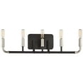 thumbnail image 1 of Minka Lavery Liege 5-LT Bath Light - Matte Black W/Polished Nickel - 4068-572, 1 of 1