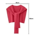 thumbnail image 3 of Shawl Wraps for Women LSQii Open Front Knitted Poncho Sweater Square Cardigan Casual Lightweight Solid Color Blanket Cape Scarf Daily Wear & Travel Red,Under $5, 3 of 6