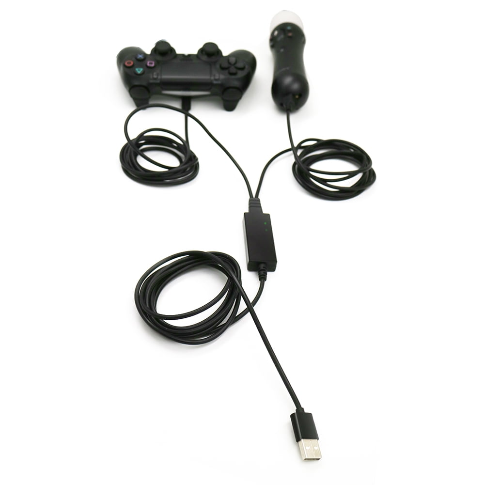 Poseidon 2 In 1 Usb Charging Cable Adapter Cord For Psvr Playstation Vr Ps4 Controller Walmart Com