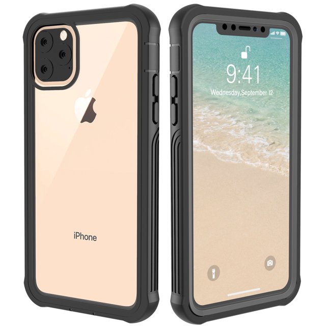 iPhone 11 Pro Max 6.5 Inch Privacy Glass Case All-Inclusive Clear Double Sided Tempered Glass Magnet Absorption Metal Bumper Frame Protective Case for iPhone 11 Pro max 6.5inch ,black
