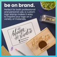 thumbnail image 3 of Sello con logotipo ExcelMark personalizado con sello de madera y caucho de 4 x 6 cm, 3 of 6