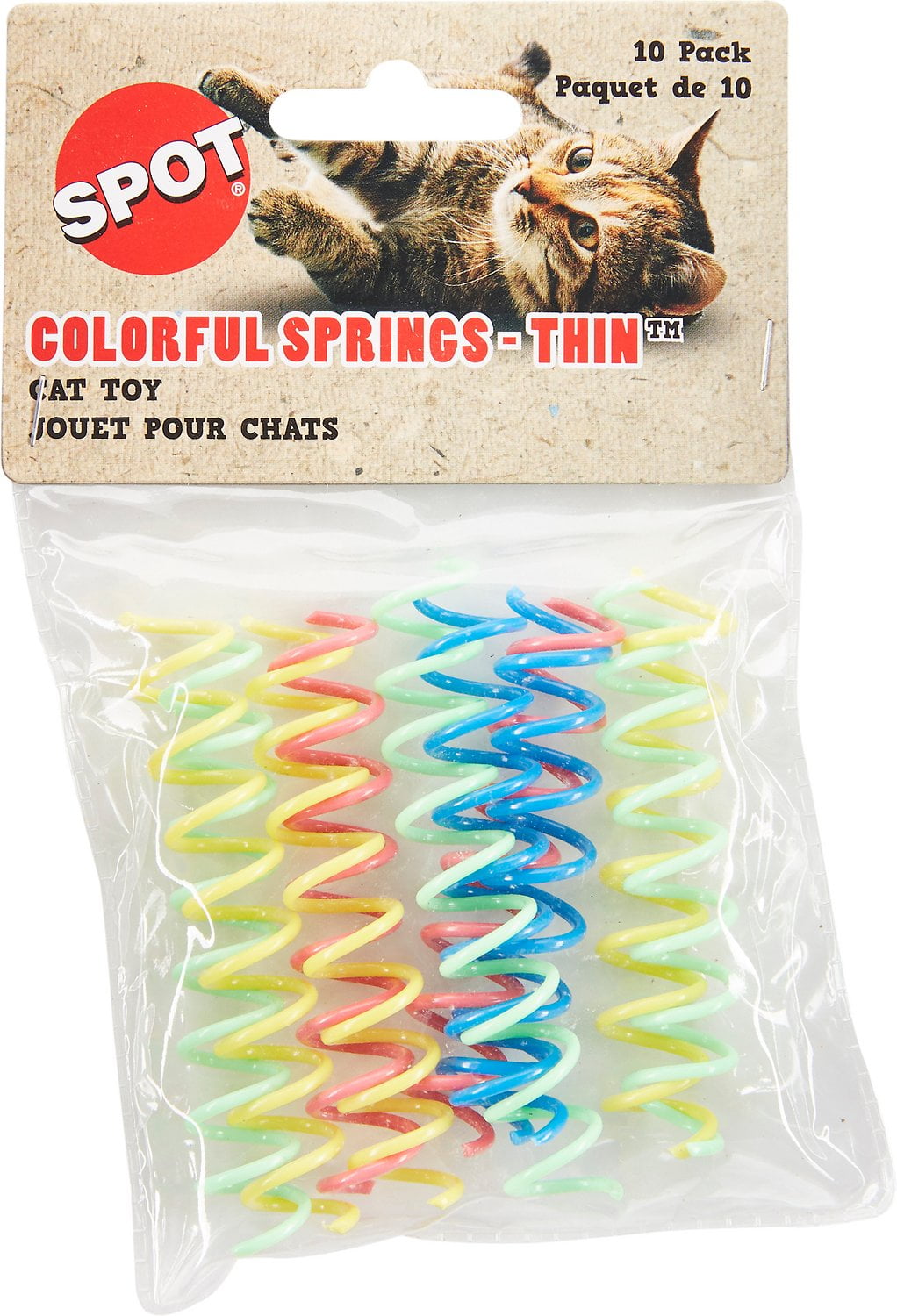 Ethical Thin Colorful Springs Cat Toy 10-Pack 