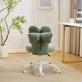 thumbnail image 4 of Ktaxon Teddy Fleece Office Chair, Rabbit Ear Backrest Vanity Chair, Adjustable Swivel Reading Chair for Home Office Green, 4 of 8