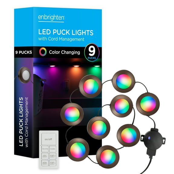 Enbrighten Spectrum LED Pucks, 9pk – 44092
