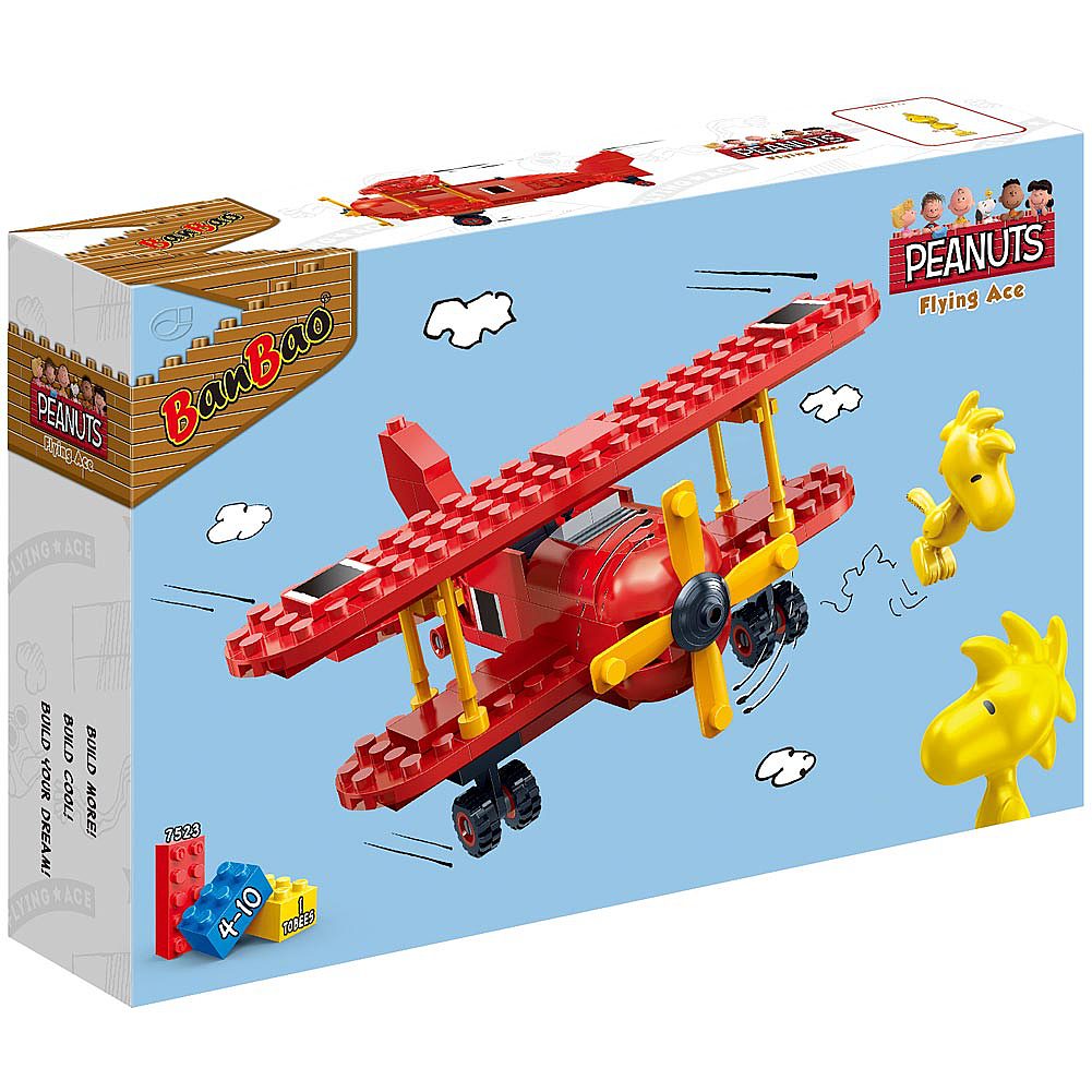 New Set Peanuts Flying Ace And Dog House Snap Toys Snoopy Woodstock Age 4 10 Gamersjo Com