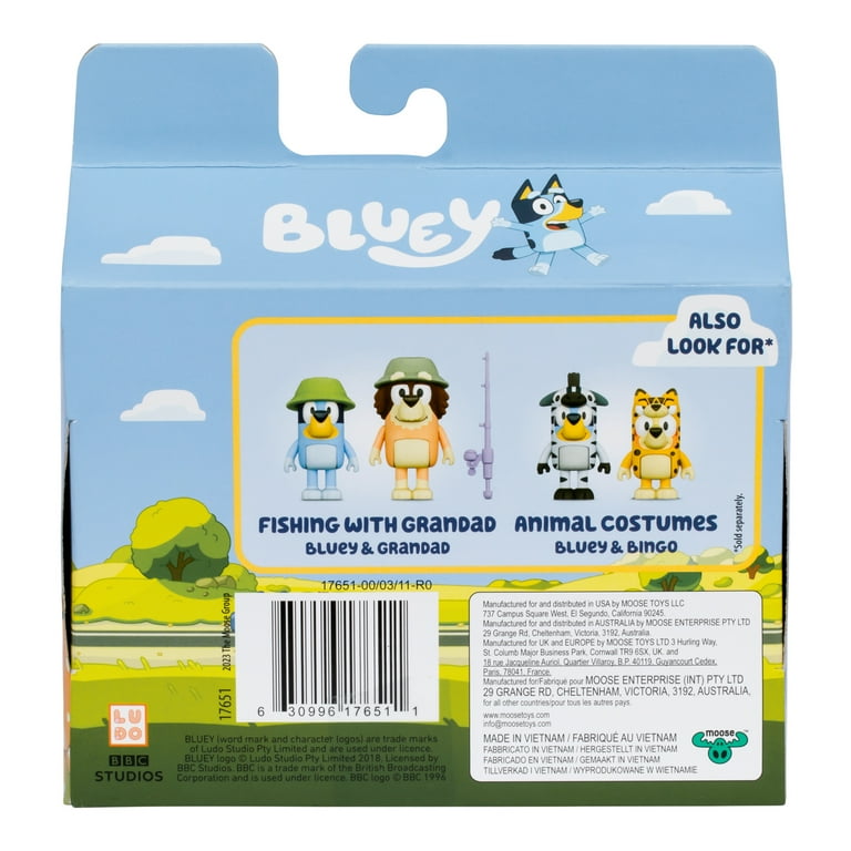 Bluey On Holiday Fig 2-Pack, 2.5 Inch Bluey & Bingo Toys - Walmart.com