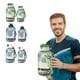 thumbnail image 1 of Botella de agua deportiva de gran capacidad 2200ml | Jarra de plástico sin BPA con asa | Alta resistencia a la temperatura, boca ancha, tapa abatible, marcador de hidratación | Negro, Blanco, Verde, 1 of 6