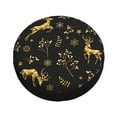 thumbnail image 2 of Kdxio Spare Tire Cover for RV Trailer, Waterproof Wheel Cover,Camper Spare Tire Cover Fit for Rv SUV Truck Travel Trailer 15 inch-Christmas Gold Deers1, 2 of 8