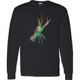 thumbnail image 3 of Inktastic Mardi Gras Crayfish Artsy Long Sleeve T-Shirt, 3 of 5