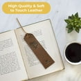 thumbnail image 3 of Leather Bookmarks for Men and Women | Quality Mens Bookmark with USA Flag & Eagle | 2 Smooth Handmade Leather Book Markers for Men Women Book Lovers Readers (7x2") Leather Gift | Sovereign-Gear, 3 of 11