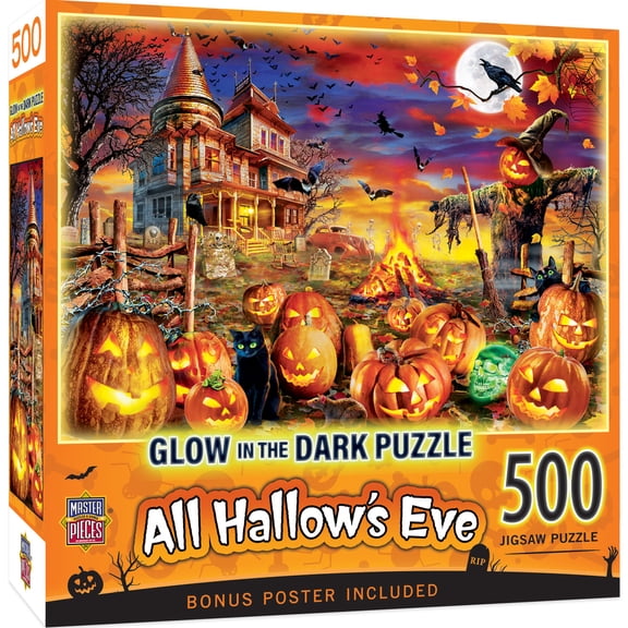 MasterPieces 500 Piece Glow in the Dark Halloween Puzzle - All Hallows Eve