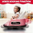 thumbnail image 5 of Kids Bumper Car, 12V Ride on Toy with Remote Control, Electric Bumper Car Ride on for Girls Boys Ages 2-5, 360 Degree Spin, Bluetooth, Light, Seat Belt, Pink, 5 of 7
