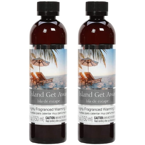 Hosley Island Getaway Fragrance Warming Oils, Set of 2, 5 oz Each