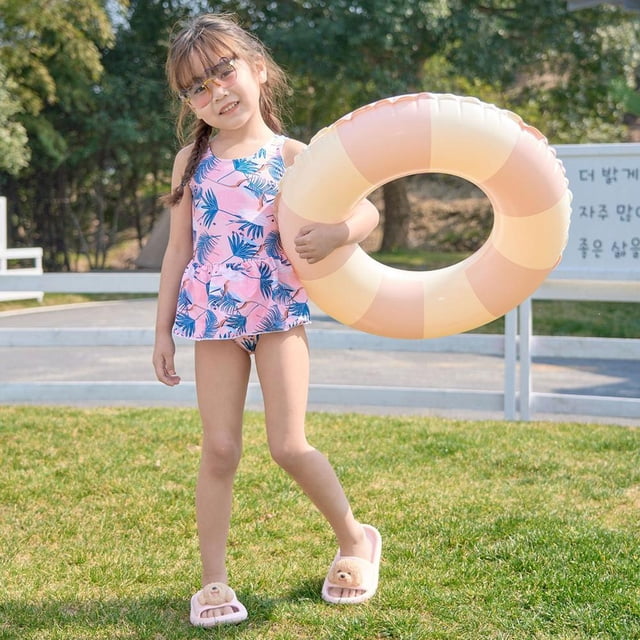 Deportes Acuáticos Anillos de natación inflables flotantes para niños (80 rosa)