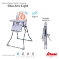 thumbnail image 3 of Silla Alta para Bebé D'Bebé Periquera Light Gris, 3 of 7