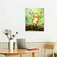 thumbnail image 2 of Nawypu Tropical Sloth Art Print, Watercolor Animal Inspirational Quote Canvas Wall Art Printing For Nursery Baby Room Decoration, 2 of 4