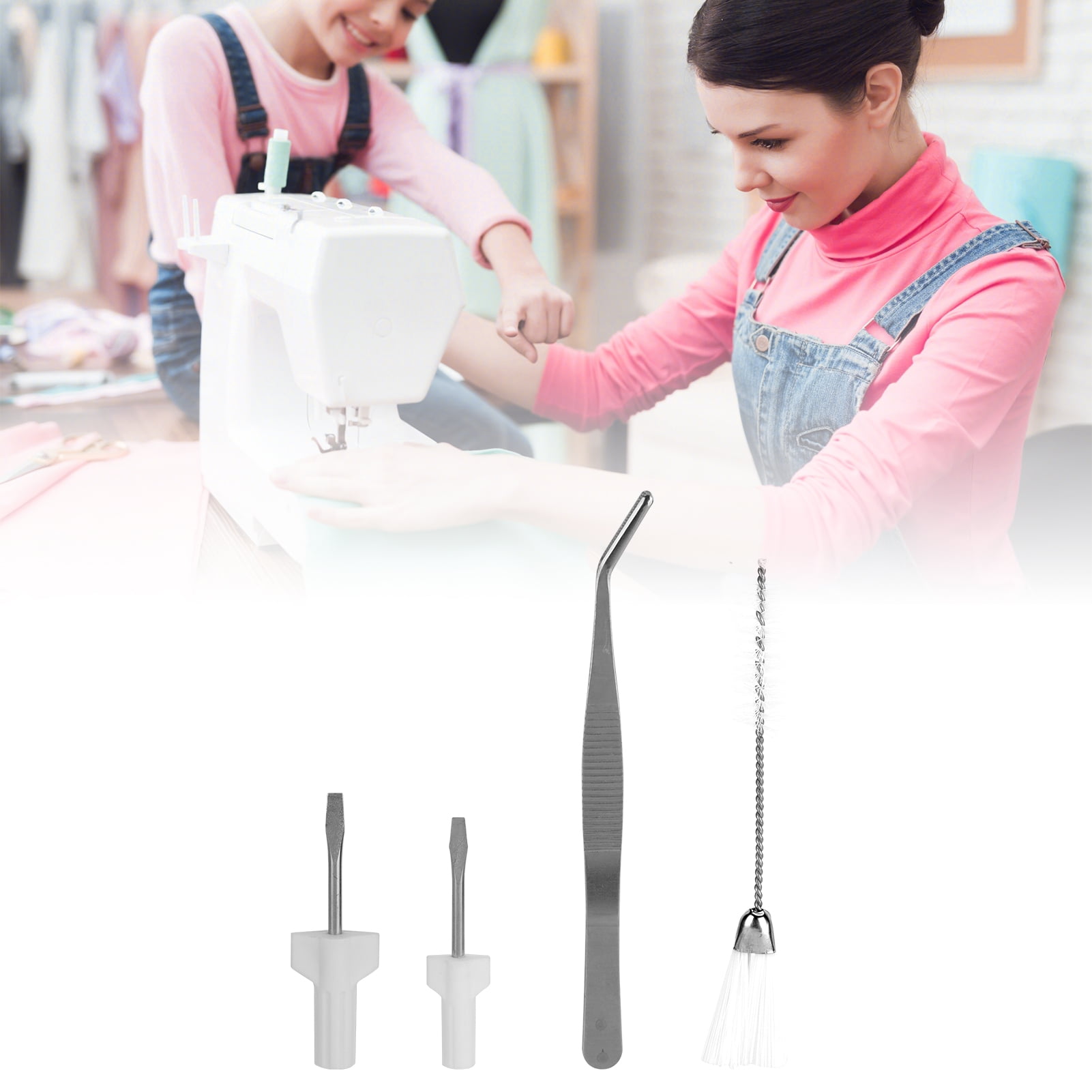 Acouto 4Pcs/Set Sewing Machine Cleaning Kit,  Cleaning Tools for Cleaning Sewing Machine, Sewing Machine Purifying Tools