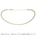 thumbnail image 4 of Vocoste Gold Tone 14K Gold Plated Flat Snake Chain Choker Necklace for Women 42cm Length, 4 of 6