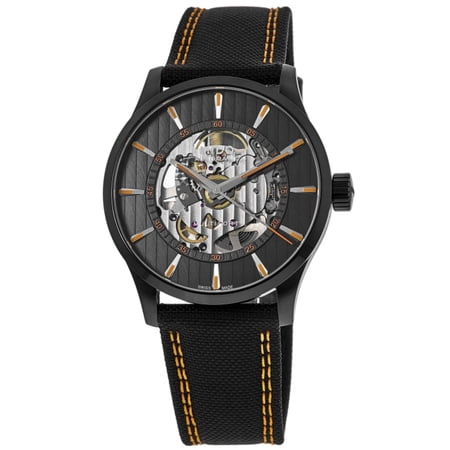 Mido Multifort Skeleton Vertigo Black Dial Fabric Strap Men s Watch M038.436.37.051.00