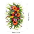 thumbnail image 4 of Ipopu Autumn Wreath with Artificial Sunflowers, Hanging Tree Design, Rustic Home Decor Door Hanger, for Harvest Festival & Spring DecorationI, 4 of 5