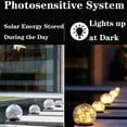thumbnail image 3 of Solar Garden Lights, Waterproof Warm White LED Cracked Glass Ball for Pathway Patio Yard Lawn Outdoor Decor Decorations, 1 Globe (3.9), 3 of 4