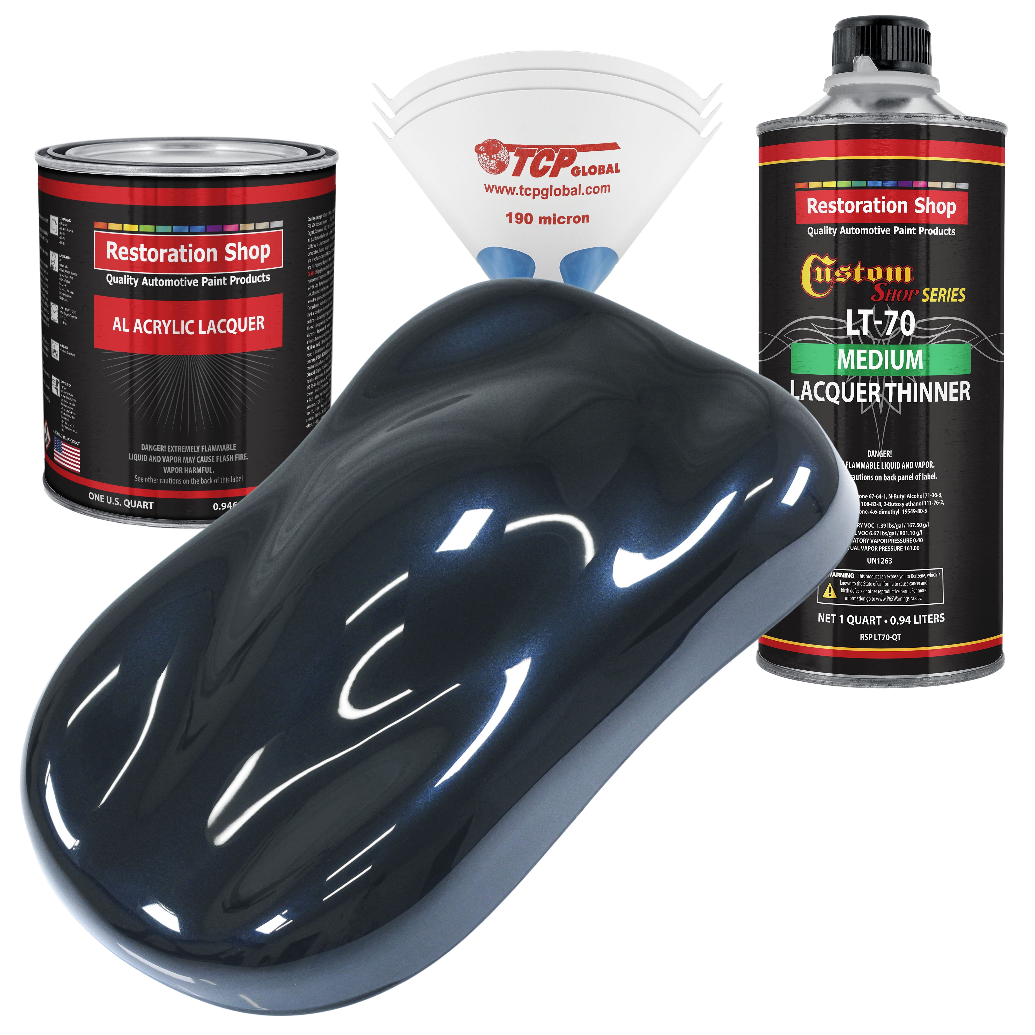 Restoration Shop Dark Midnight Blue Pearl Acrylic Lacquer Auto Paint