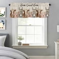 thumbnail image 2 of Curtain Valance for Windows, Farmhouse Pig Cattle Donkey Kitchen Valances Rod Pocket Short Curtains, Sweet Home Quote Window Valance for Bedroom Bathroom Living room 54x18in, 2 of 9