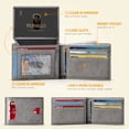 thumbnail image 2 of Cartera RUNBOX RFID de piel para hombre y mujer con 2 ventanas de identificación, 2 of 7
