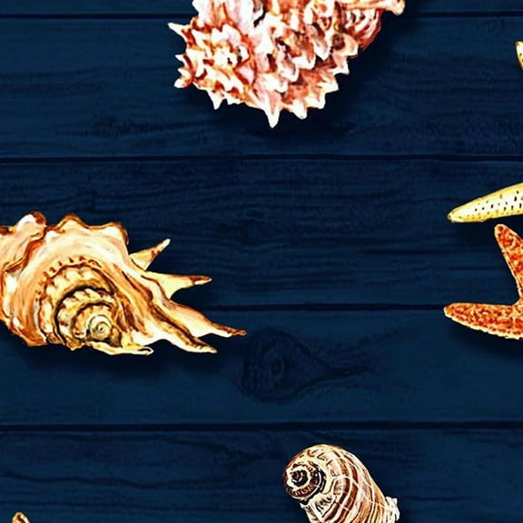 Stylish Fabric Wood Dock Navy Pattern Printed on 100% Cotton Quilting Fabric, DIY Projects by the Yard (Orange, Yellow, Beige)