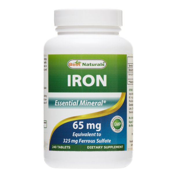 Best Naturals Iron 65 mg, 240 Ct