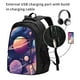thumbnail image 2 of Fotbe Planet Pastel Galaxy Mochila con Estampado y Puerto USB para Hombre y Mujer, Mochila Antirrobo, Mochila de Viaje, Mochila Escolar, Mochila Universitaria, 2 of 7