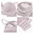 thumbnail image 4 of Conjunto de bragas de sujetador sexy para mujer, ropa interior push-up ondulada hueca, bragas de lencería transpirable, conjunto de ropa interior, gris, 36 / 80B Vogacara AP001165-06B, 4 of 7