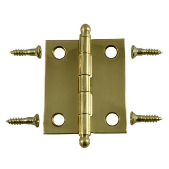 1-1/2" x 1-1/4" Solid Brass Butt Hinges (3 pcs.)