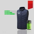 thumbnail image 4 of YAYUBA Heated Vest Smart Temperature Regulating Heated Vest Jacket for Women with Nine Adjustable Heating,Blue,M, 4 of 9