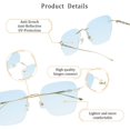 thumbnail image 3 of LifeArt Pure Titanium Frame Glasses/Blue Light Blocking Reading Glasses, Reduce Eyestrain, Stylish for Men and Women(Gold,+1.00 Magnification), 3 of 5