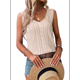 thumbnail image 3 of Camisetas Sin Mangas para Mujer, Suéteres de Punto , Chalecos con Cuello en V, Ropa Informal, Conjuntos de Moda de Verano 2025 Albaricoque L, 3 of 7