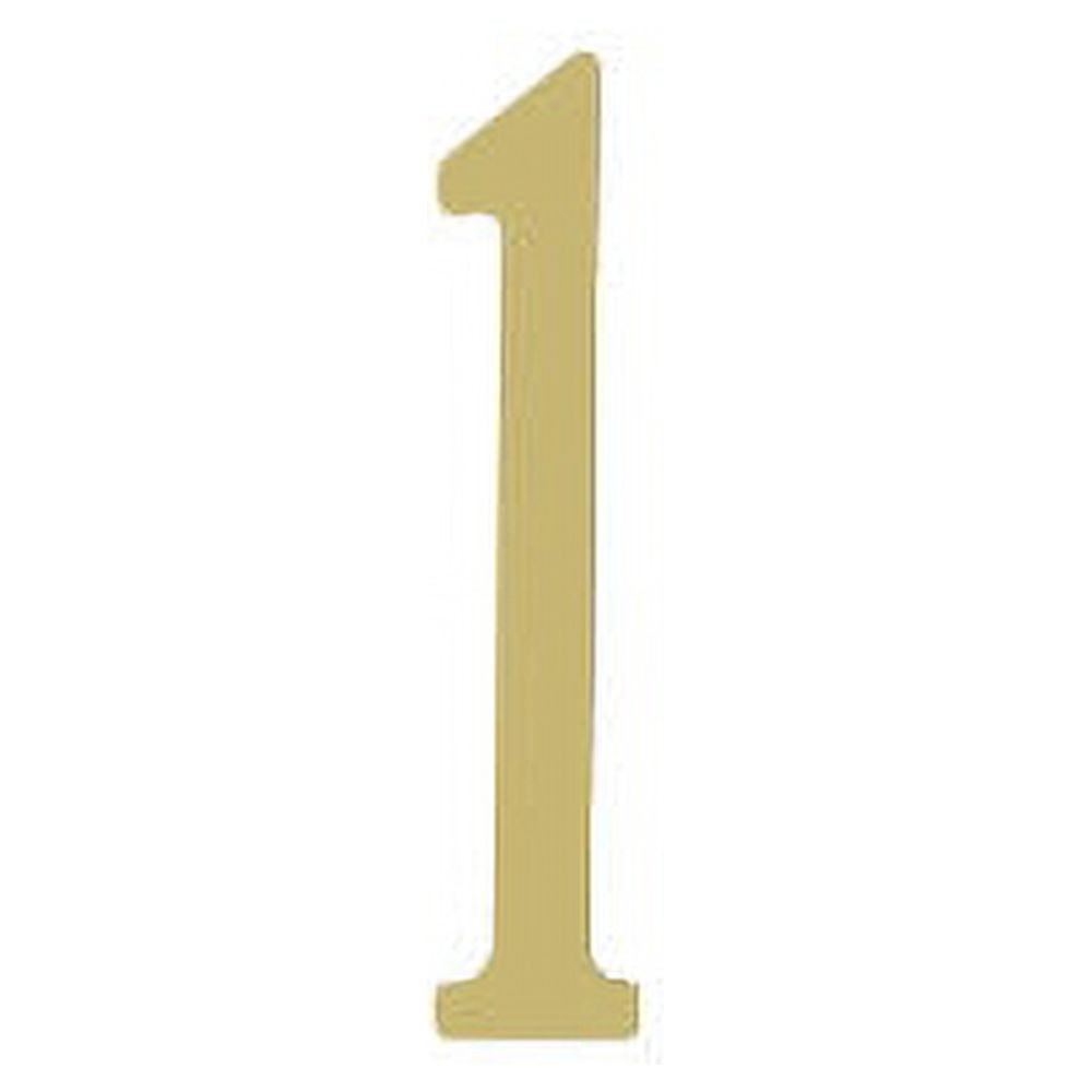 3 inch Brass Self Adhesive Address Number. Number: 3