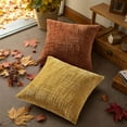 thumbnail image 6 of Rust Chenille Throw Pillow Covers 20x20 Set of 2 Thick Textured Slubby Couch Pillow Covers Farmhouse Accent Modern Neutral Decorative Pillow Cases for Bed Sofa Living Room, 6 of 7