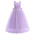 thumbnail image 5 of Flower Girl Dress Kids Short Sleeves Purple Dress Girls Fall Winter Dresses Girls Formal Dresses Christmas Dress 7-8 year, 5 of 5