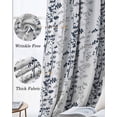 thumbnail image 3 of Dark Blue Grey Botanical Blackout Curtains for Bedroom Living Room Darkening Curtains 54 Inch Long Spring Floral Summer Farmhouse Short Curtain for Small Window Treatment Grommet Drapes 52"x54"x2, 3 of 9