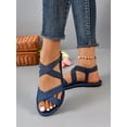 thumbnail image 4 of Women‘s Large Size Slip-on Comfortable & Lightweight Casual Flat Sandals For Spring/summer Outfit, 4 of 7