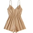 thumbnail image 2 of Women's Leopard Print Wrap Spaghetti Strap Romper Cami Jumpsuit, 2 of 5