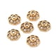 thumbnail image 1 of Tibetan Style Bead Caps Zinc Alloy Bead Caps Antique Golden Lead Free and Cadmium Free Size: about 9mm in diameter 4mm thick hole: 1mm., 1 of 2
